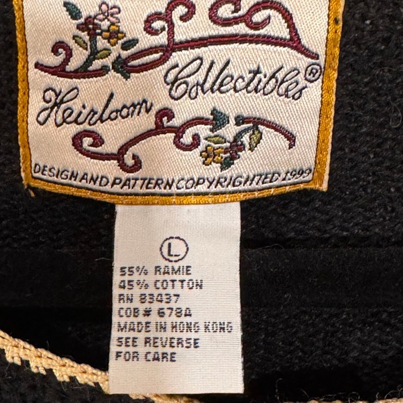 Vintage Y2K Embroidered Cardigan Sweater‎ L Black New Year's Eve Party Fireworks - Picture 5 of 13